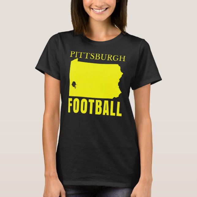 Pitsburgh-fotbollen Fläkt Burgh Pennsylvania Tea T Shirt (Framsida)