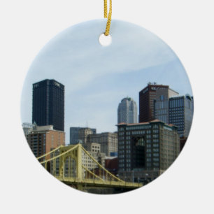 Pitsburgh stad med broar, ornament