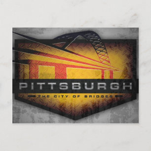 Pitt-bryggvykort för Pittsburgh Fort Vykort