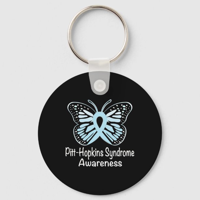 Pitt-hopkins Syndrome Awareness Warrior Light Blue Nyckelring (Framsida)