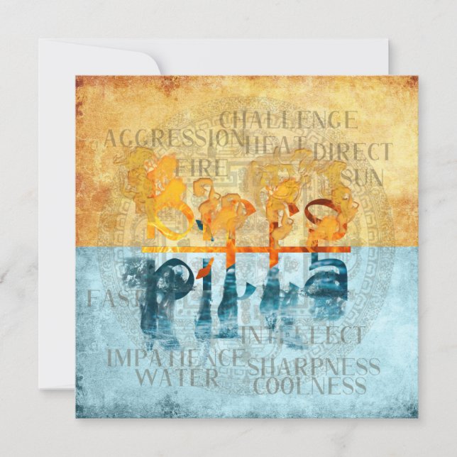 PITTA DOSHA - gratulationskort (Framsida)