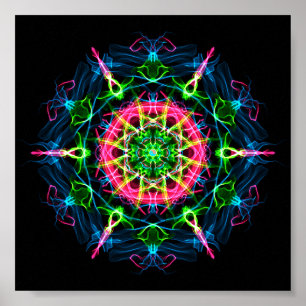Pitta Dosha som balanserar Ayurveda Mandala II Poster