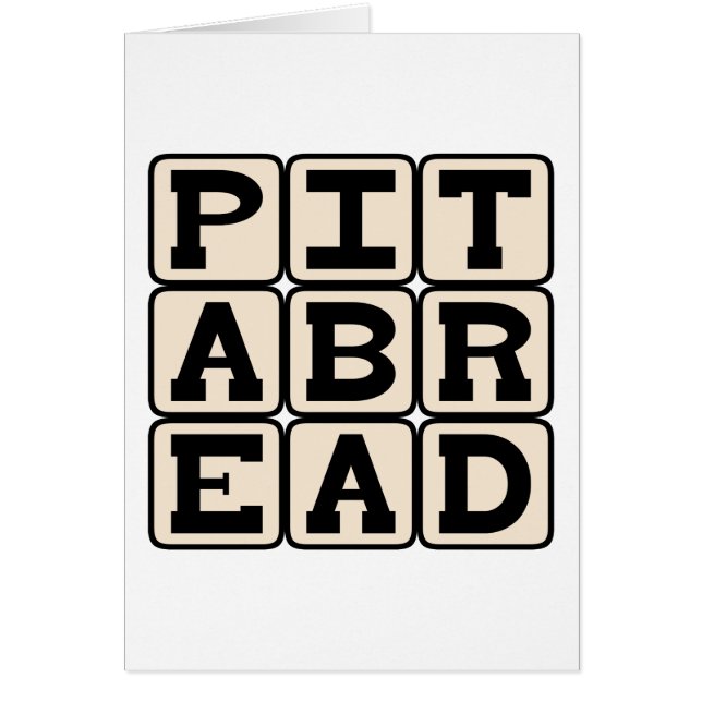 Pittabråd, syrat bröd hälsningskort (Framsidan)