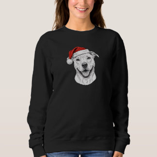 Pittbull Handritad Jul – Anpassat Namn Hund Gåva T Shirt
