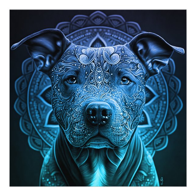 Pittbull Hund aveln Fototryck (Framsidan)
