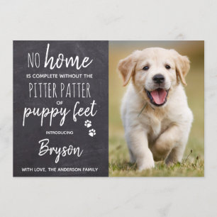 Pitter Patter Puppy Feet New Pet Hund Puppy Shower Inbjudningar