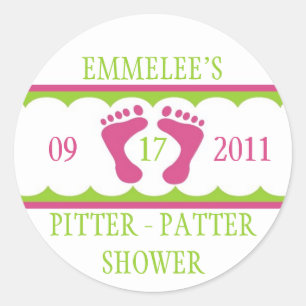 Pitter Patter Sticker Runt Klistermärke