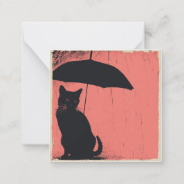 Pitter-Patter & Tass avtryck till drömmar: Katt Anteckningskort