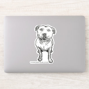 Pittie-dekal med ögon klistermärken