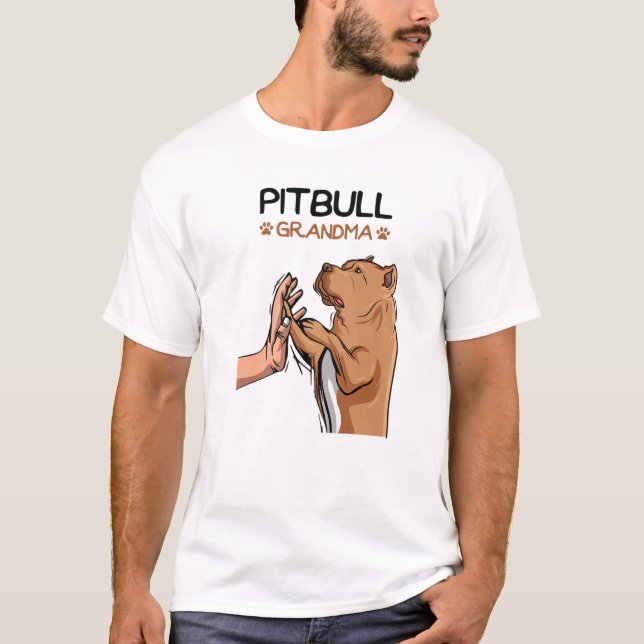 Pittie Grandma Pitbull Dog Mom Women T Shirt (Framsida)