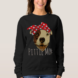 Pittie Mamma FUNNY OCH Cute Pitbull Hund i Bandana T Shirt