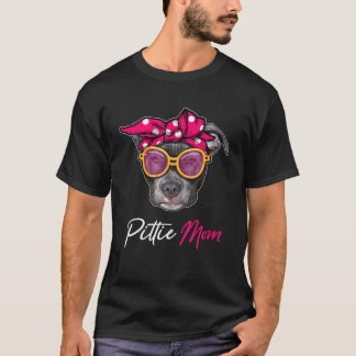 Pittie Mamma Pitbull Hundälskare Mors dag Gift Wo T Shirt