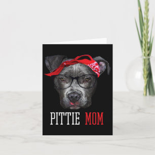 Pittie Mamma Pitbull Hundälskare Mors dag Gift Wom Kort