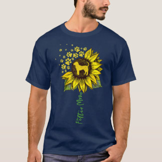 Pittie Mamma Solros Pitbull Älskare Gifts Hund Mam T Shirt