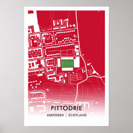 Pittodrie Stadium Affisch – Hem för Aberdeen FC