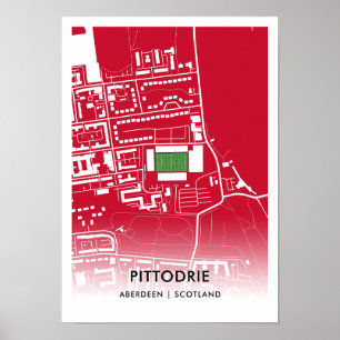 Pittodrie Stadium Affisch – Hem för Aberdeen FC