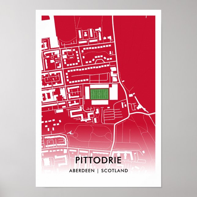 Pittodrie Stadium Affisch – Hem för Aberdeen FC (Framsidan)