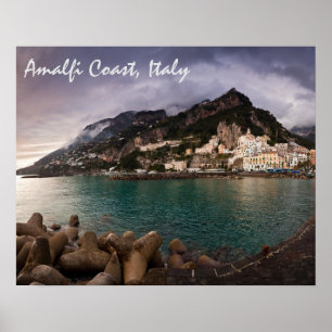 Pittoresk Amalfi kusten, italiensjösidaTown Poster