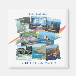 PITTORESK IRLAND COLLAGE - åtta sceniska designer Magnet