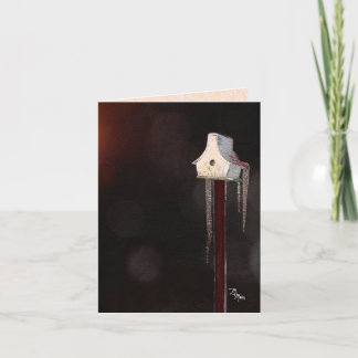 Pittoresk lite Birdhouse Kort