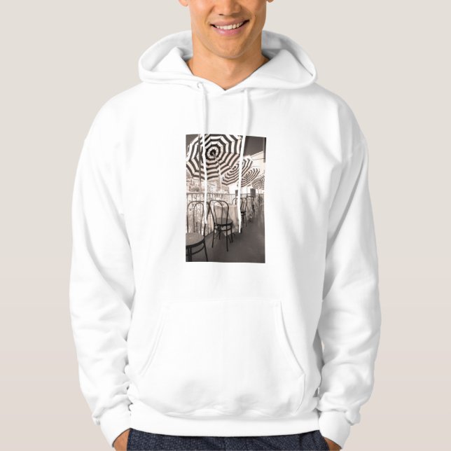 Pittoresk restaurangbalkong, Italien Sweatshirt Med Luva (Framsida)
