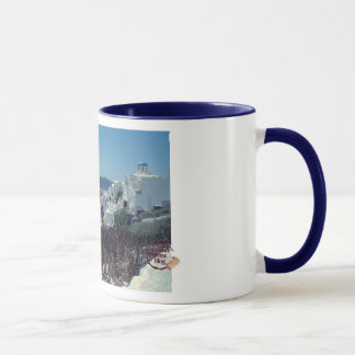 Pittoresk Santorini kaffemugg