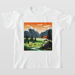 Pittoreska bergslandskap t shirt