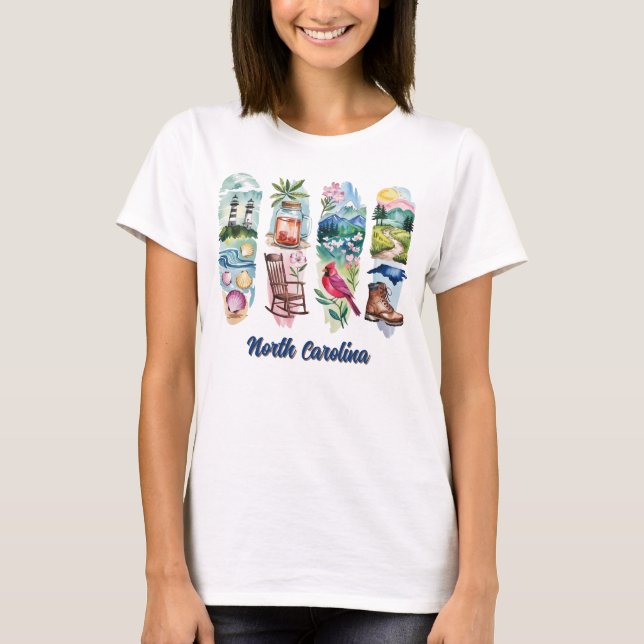 Pittoreska North Carolina  T Shirt (Framsida)