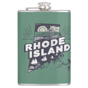 Pittoreska Rhode Island Retro Silhuett Fickplunta