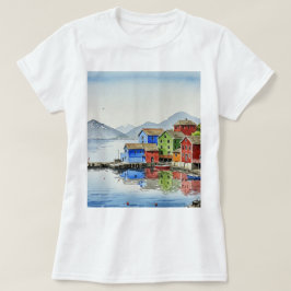 Pittoreskt fiskeläge t shirt