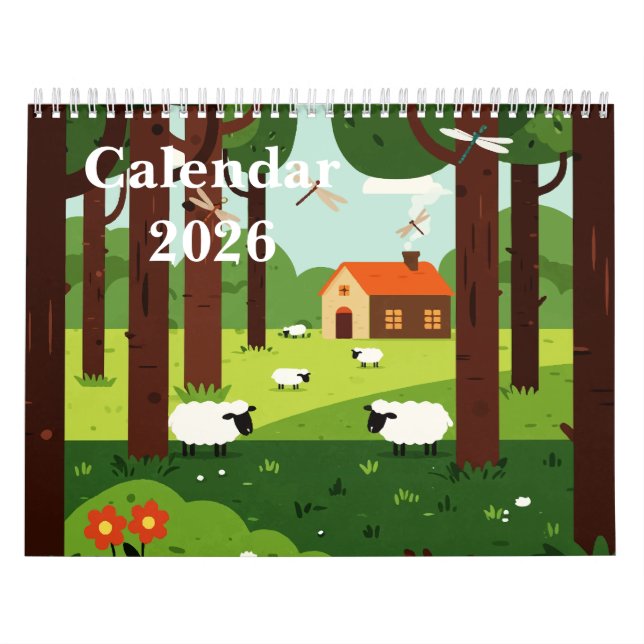 Pittoreskt landsbygdens landskap kalender (Omslag)