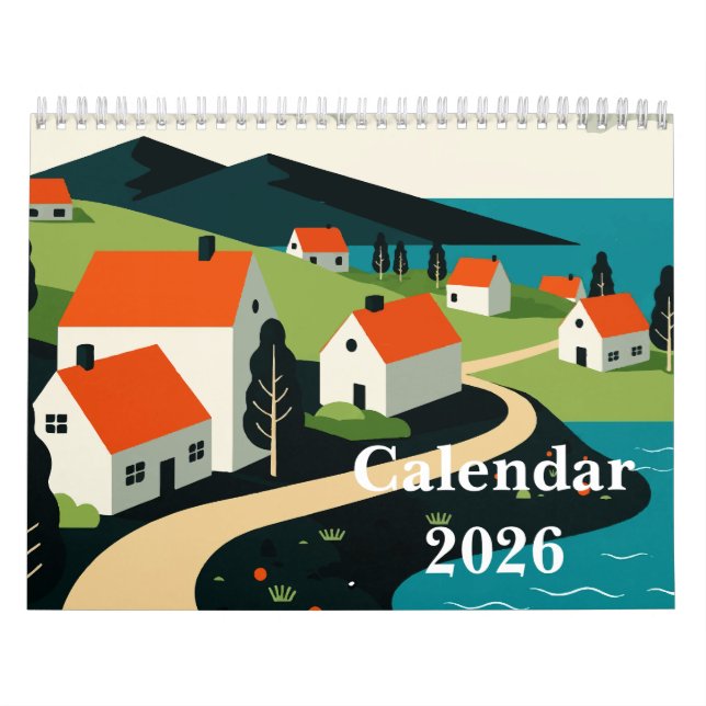 Pittoreskt landsbygdlandskap kalender (Omslag)