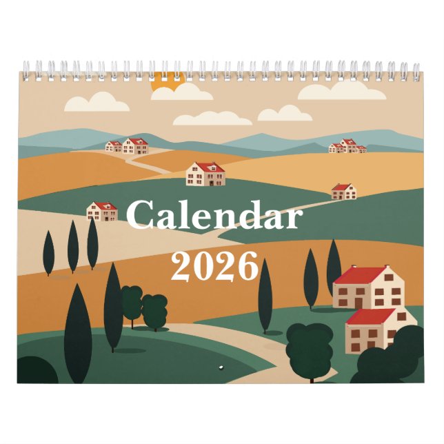 Pittoreskt landsbygdlandskap kalender (Omslag)