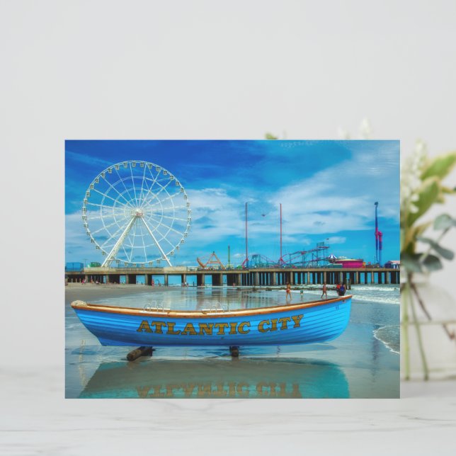 Pittoreskt skrapbokspapper från Atlantic City Boar (Stående Fram)