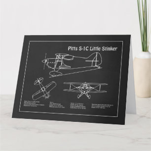Pitts S-1C - Flygplanets plan för flygplansavtryck Tack Kort