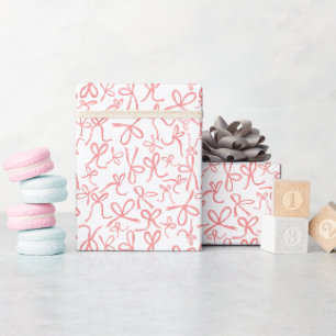 Pittsamt Sött Rosa Slingor Mönster Pigg Present Presentpapper