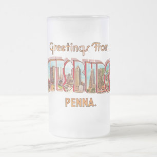 Pittsburg Hälsning Frostat Ölglas