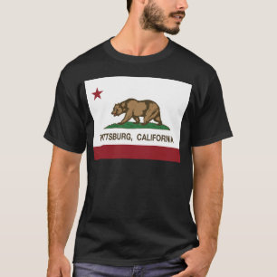 pittsburg Kalifornien statlig flagga T-shirt