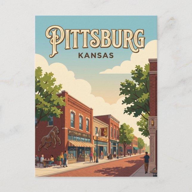 Pittsburg, Kansas Vykort (Framsida)