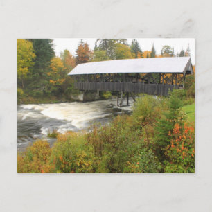 Pittsburg NH täckte bron Connecticut River Vykort
