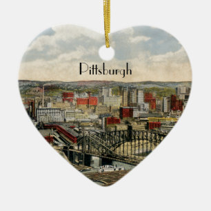 Pittsburgh 1931 julgransprydnad keramik