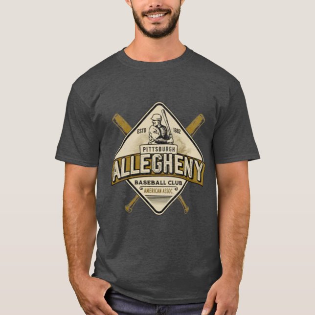 Pittsburgh Allegheny Baseball Klubb - 1882 T Shirt (Framsida)