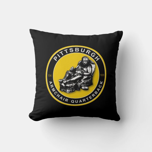 Pittsburgh American MoJo Football Pillow Kudde (Framsida)
