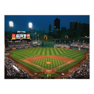 Pittsburgh Baseball på natten Fototryck