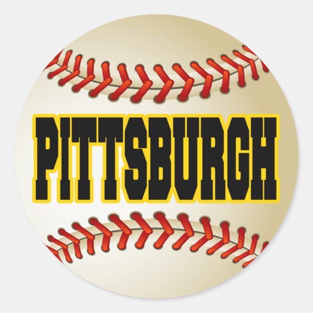 PITTSBURGH BASEBALL RUNT KLISTERMÄRKE (Framsida)