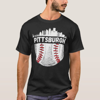 Pittsburgh Baseball Skyline Pittsburgh Baseball T Shirt