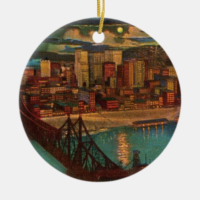 Pittsburgh by Moonlight Ornament (Framsidan)