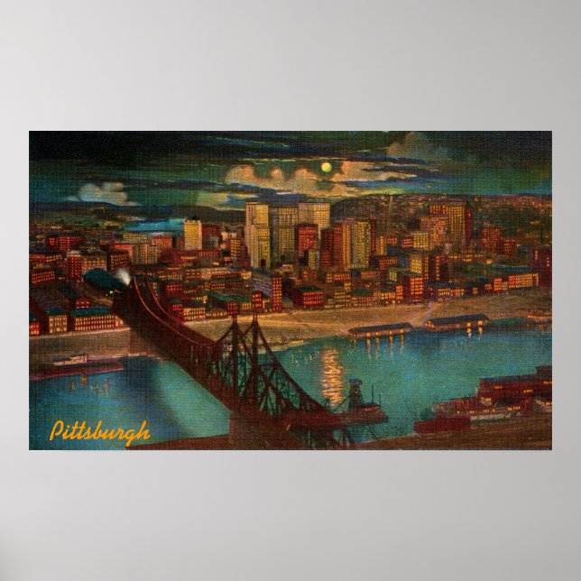 Pittsburgh by Moonlight Poster (Framsidan)