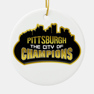 Pittsburgh Champions-staden Julgransprydnad Keramik