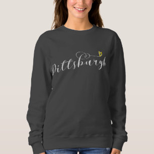 Pittsburgh City Flagga in Heart T Shirt